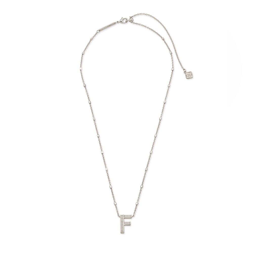 Kendra Scott Silver 'F' Initial Necklace - Picture 2 of 3